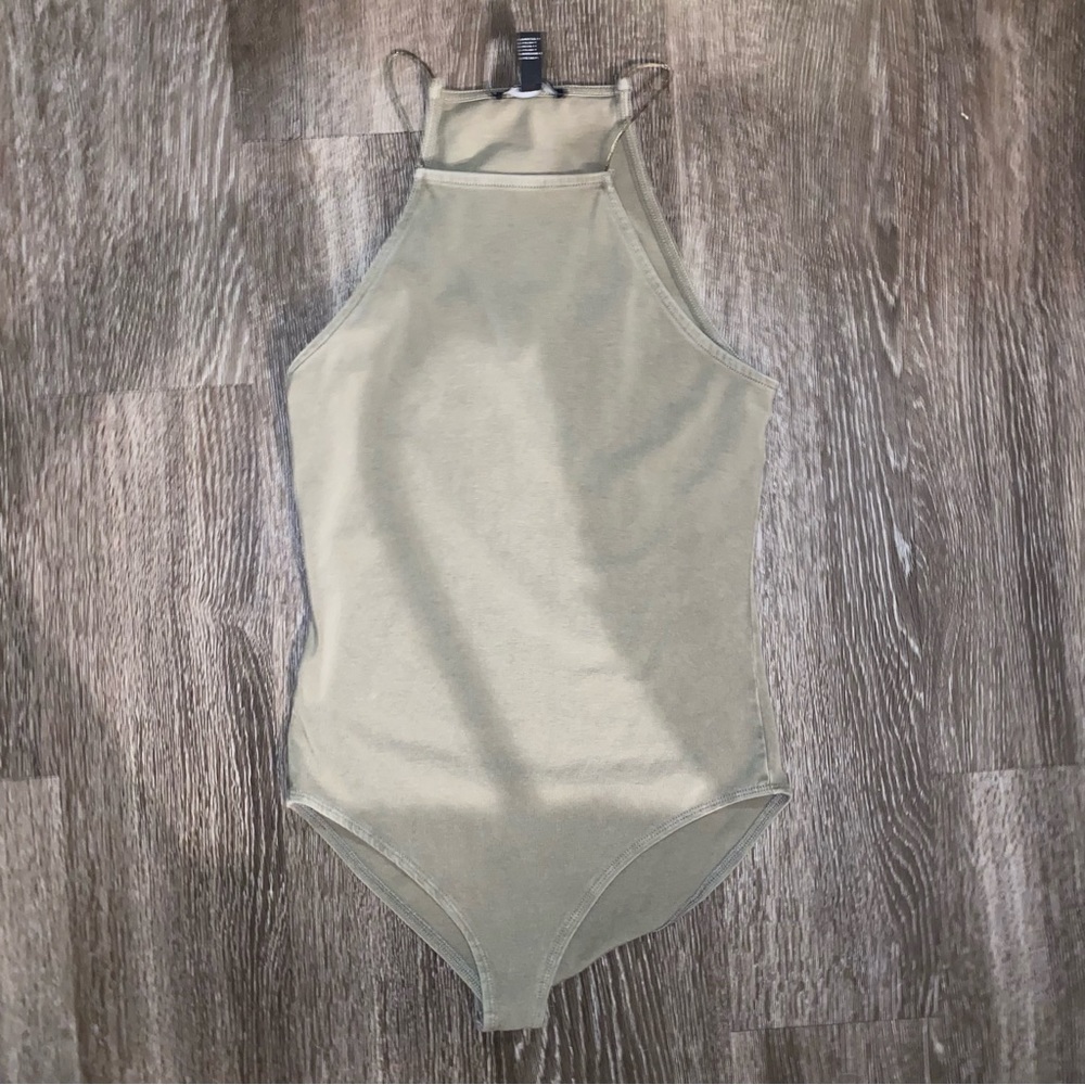 Olive green bodysuit - small